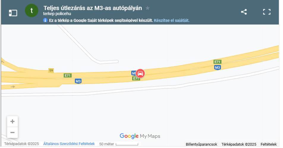 Teljes útlezárás az M3-as autópályán