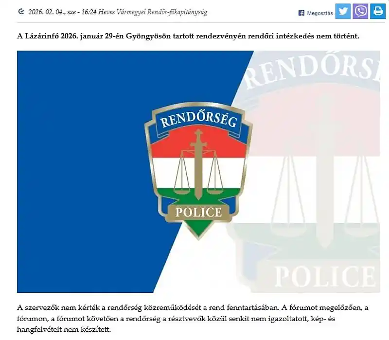 Lázár-infó Pusztaszabolcson: Az RTL-t vádolta a miniszter, a rendőrség cáfolta az érvelését